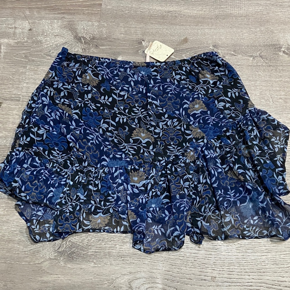 Free People Blue Floral Mini Skirt - Picture 3 of 3